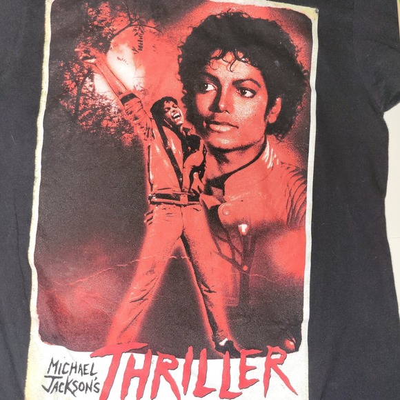 Michael Jackson Thriller T-Shirt Men's Size XS Black Short Sleeve Crewneck - Picture 4 of 6
